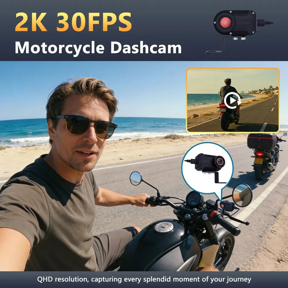 New 2K QHD WiFi Dash Cam IP66  - đánh giá và giá Mountain Biking Images