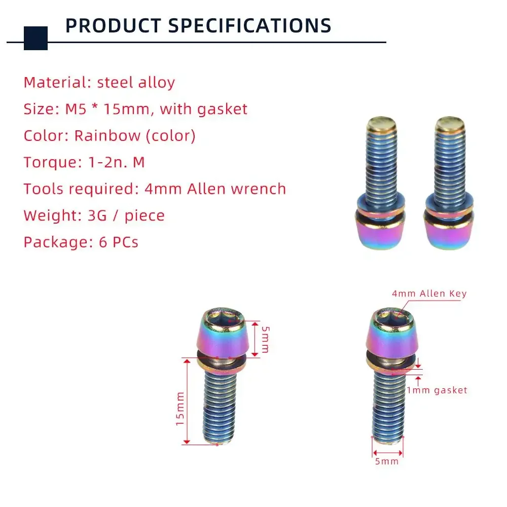 TANKE 6pcs M5 * 18 15mm Bolt S - đánh giá và giá Mountain Biking Water Bottle